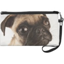 Small breed of dog with short muzzled face Wristlet Clutch