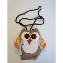 Small Colorful Casual Big Eye Owl Crossbody Purse Handbag