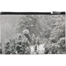 Snow Covered Hillside Travel Accessory Bags