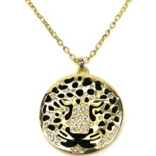 Sofia by Sofia Vergara Women's Necklace Glass Cheetah Gold - CRIMZON