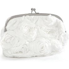 Soft Floral Evening Bag | White