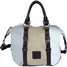 Soft satchel bag with color block