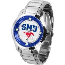 Southern Methodist Mustangs SMU NCAA Mens Titan Steel Watch ...