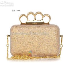 Sparkling Glitter Shell With Rhinestone Evening Bag Handbag Purse Cl