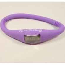 Sport Band Purple Silicone Watch Date Time Water Resist