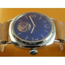 Ss Blue Glass Real 1-min.21600 Beat Flying Tourbillon