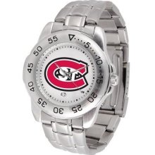 St. Cloud State Men's Stainless Steel Logo Watch