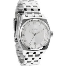 Stainless Steel Case and Bracelet White Dial Date Display Quartz