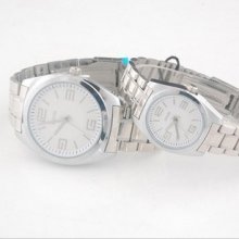 Stainless Steel Waterproof Couple Lovers Watch White