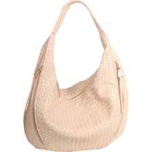 Stevie Woven/Quilted Hobo in Bone