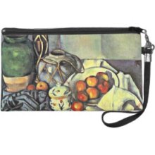 Still Life with Apples Wristlet Clutches