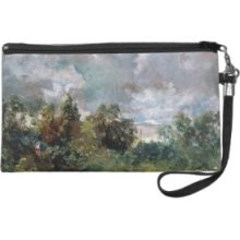 Study of Sky and Trees (oil on canvas) Wristlet Clutch