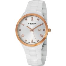 Stuhrling Original Women's Leisure Ceramic Celine Swiss Quartz Watch Date