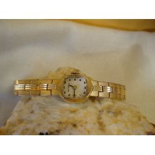 Stunning Deco Benrus Vintage 14k Gf Ladies Mechanical Watch Serviced Works-c