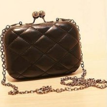 Stylish Black Pu Leather Small Evening Bag Party Bag Clutch Bag