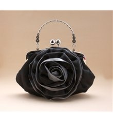 Stylish Handmade Black Imitated Silk Wedding/Prom Handbags