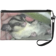 Sugar Glider Sleeping in Blanket Wristlet Purse