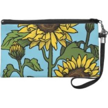 Sunflowers Wristlet Purses