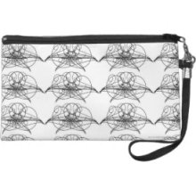 Swirling Lines 2 Wristlet Clutch