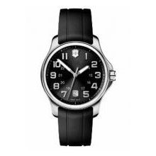 Swiss Army - Victorinox 241357 - Officer's Large Black Dial Black Rubber Strap