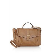 Tan Boxy Satchel Bag