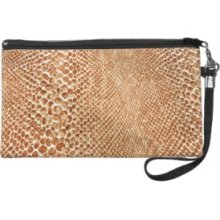 Tan Snakeskin Wristlets