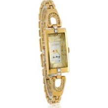 Tanboo Julius JA-443 3D Square Dial Stainless Steel Band Womens Watch