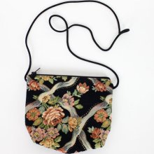 tapestry purse / long strap bag