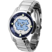 Tar Heels Logo- Mens Titan Steel Watch