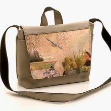 Taupe Cross-Body Purse Destination Adventure collage