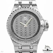 TECHNO MASTER TM-2124 Stainless Steel Color I-J I2 Diamond Men's