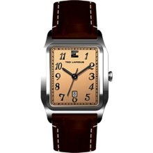 Ted Lapidus 5116801 Men's Analog Quartz Watch With Brown Leather Strap