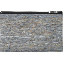 Texture and Pattern Of Dark Stone Wall Travel Accessory Bag