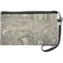 The Conquest of Peru, illustration from 'Historia Wristlet Clutch