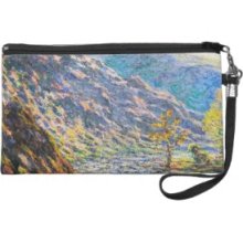 The Old Tree at the Confluence Claude Monet Wristlet Clutch