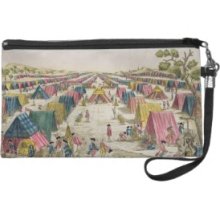 The Prussian Army Camp, Drawn from Life on the Fie Wristlet Purses