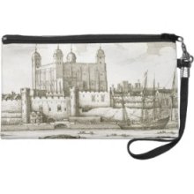 The Tower of London, 1647 (engraving) Wristlet Purses