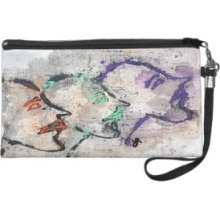 three faces Wristlet Purses