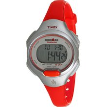 Timex ironman 10-lap mid-size - bright red silver