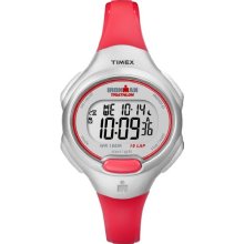 Timex Sport & Outdoor Women's Digital Watch With Lcd Dial Digital Display And Orange Resin Strap T5k741su