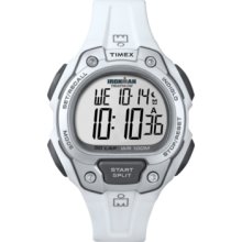 Timex Watch, Mens Digital Ironman 50 Lap White Resin Strap 43mm T5K690