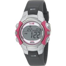 Timex Women S T5j151 1440 Sports Digital Black/pink Resin Strap Watch