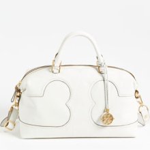 Tory Burch 'Amalie' Leather Satchel Ivory