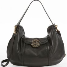 Tory Burch 'Amanda' Leather Crossbody Hobo Black