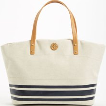 Tory Burch 'Erin' Tote Perisian Blue Stripe