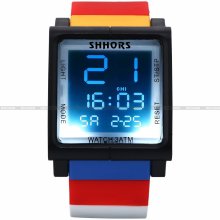 Touch Screen Lcd Digital Alarm Date Sport Rubber Watch Led Backlight Dailyetrade