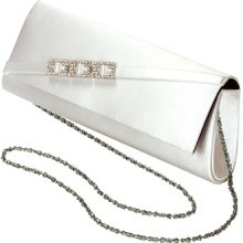 Touch ups by benjamin walk womens jackie handbags satin white