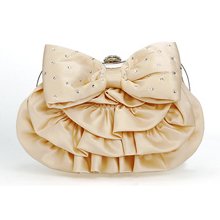 Trend Satin Evening Handbags/ Clutches/ Purses with Bowknot