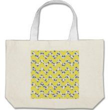 Trendy Floral Pastel Zig Zag Tote Bag