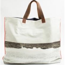 Tulum Black & White Wave Tote